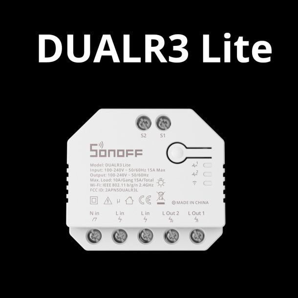 SONOFF DUALR3 Lite 2-vejs Smart kontakt